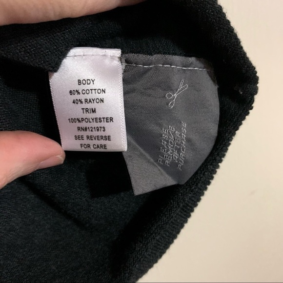 Simply Vera, Vera Wang Soft Knit Gray Tie Front Sweater/Blouse. Size XS - Picture 10 of 13